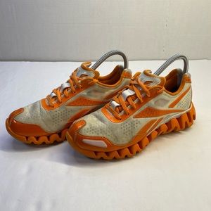 Reebok Zig Tech Zignano Womens Size 7.5 Running Gym Shoes Sneakers Orange Casie